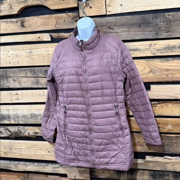 Mountain Hardwear Women’s Packable Dusty Rose Down Filled Puffer Parka Jacket L - Picture 2 of 7